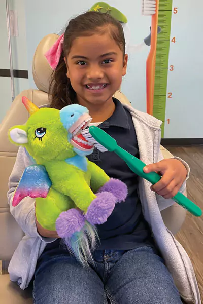 El Paso Kids Dental Education Patient with stuffed animal